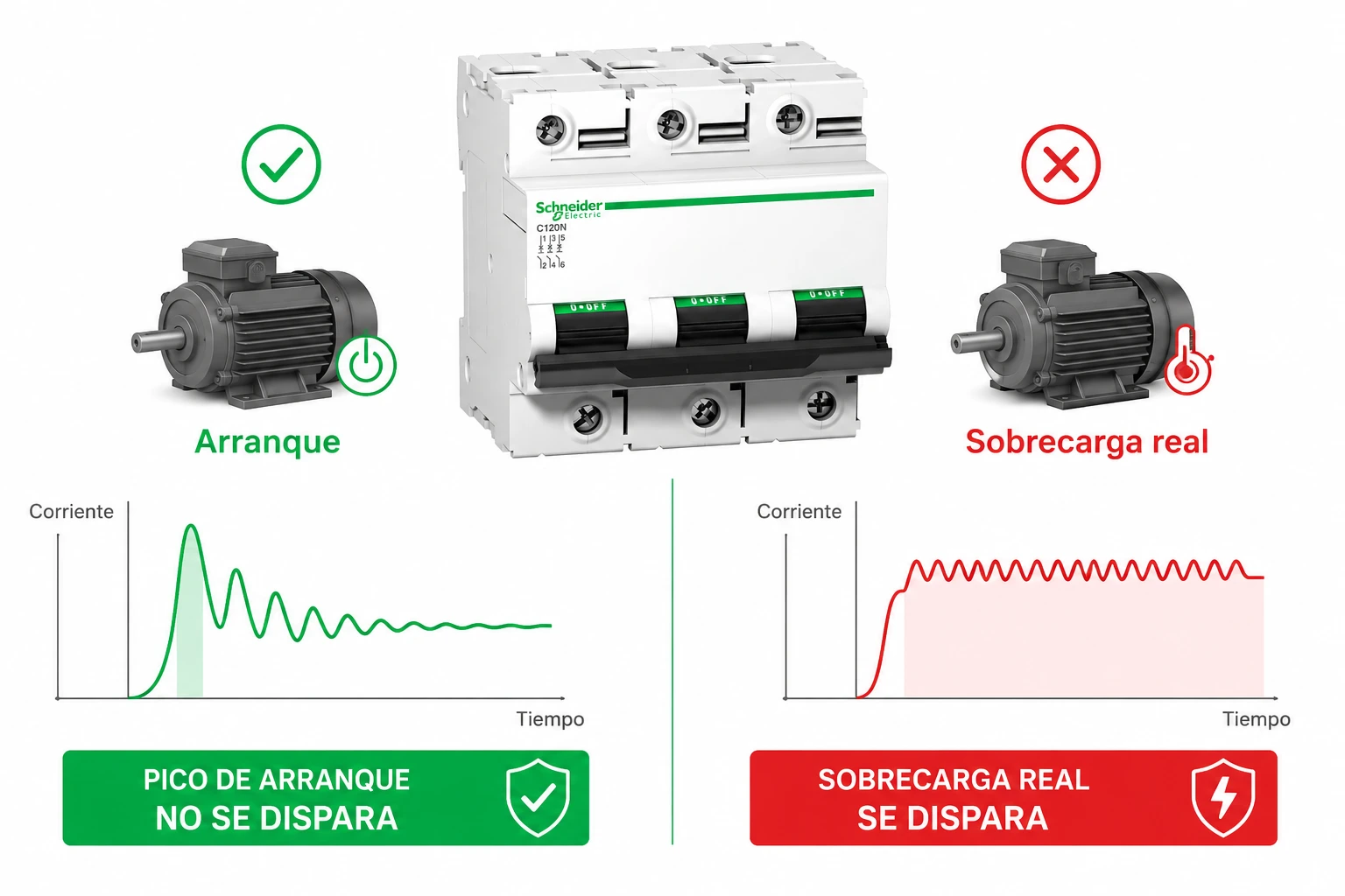 Breaker Riel Ic120 3 X 80 A Icu 20 Ka 230 V Schneider Ref. A9N18365