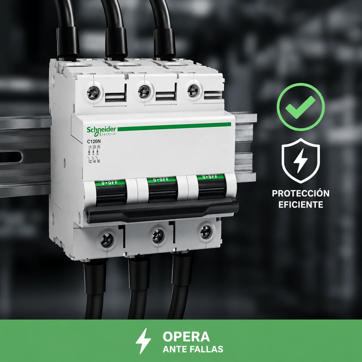 Breaker Riel Ic120 3 X 80 A Icu 20 Ka 230 V Schneider Ref. A9N18365