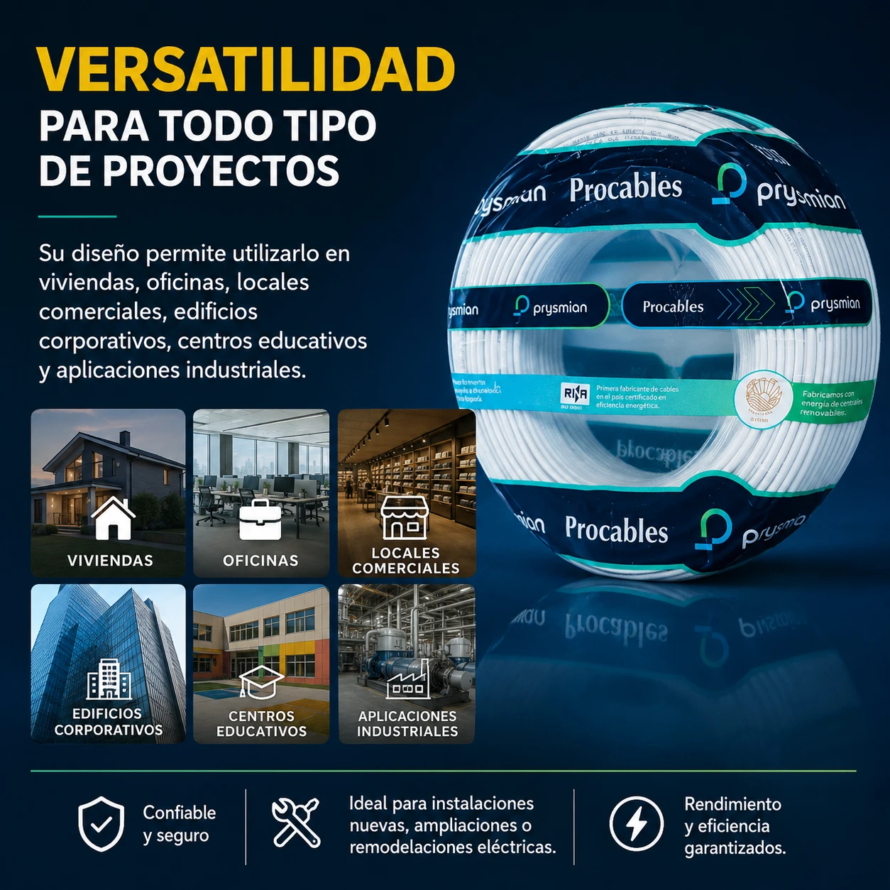 Cable Thhn-2 Tc 7H Cobre Centelsa 6 Negro Centelsa 200369