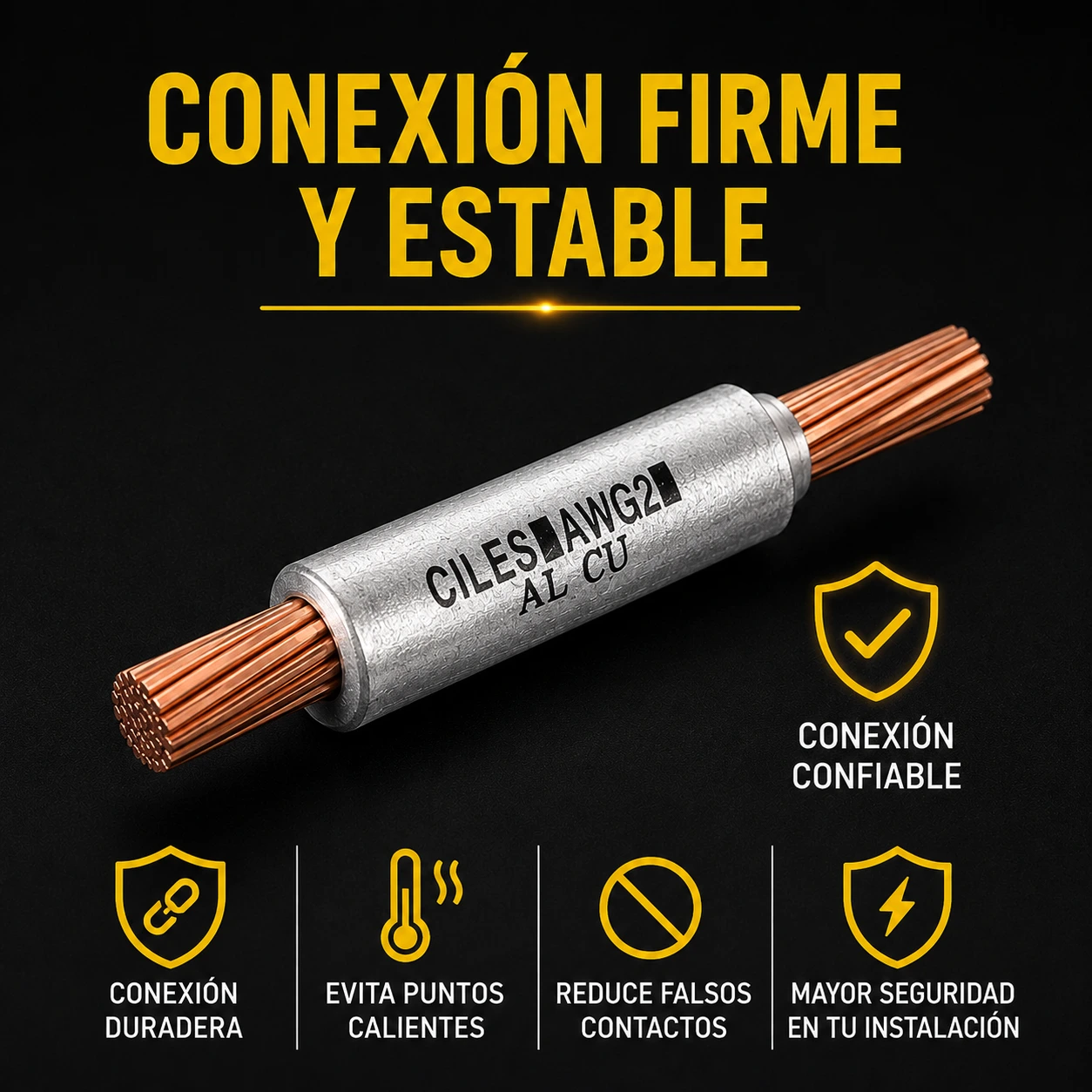Conector Bimetalico De Pin Cu-Al 4-Awg 65A-Pblanco – 16 Ciles Ref. Pt850304 