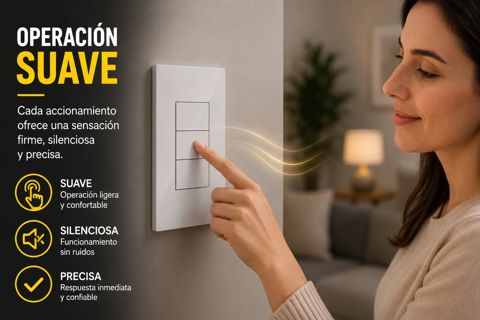 Interruptor Clickme Conm Triple Blanco Legrand Ref. 687623 