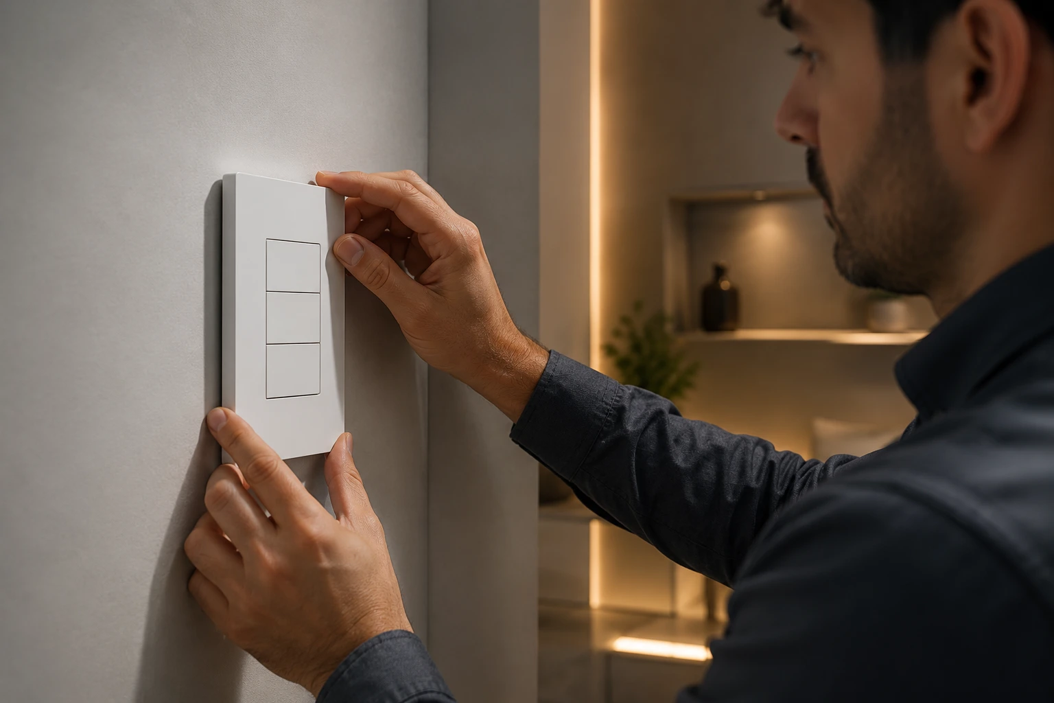 Interruptor Clickme Conm Triple Blanco Legrand Ref. 687623 
