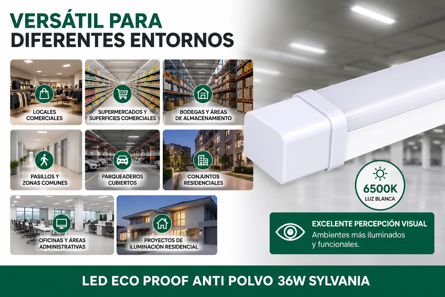 Led Eco Proof Anti Polvo 36W Sylvania Ref. P40074-20