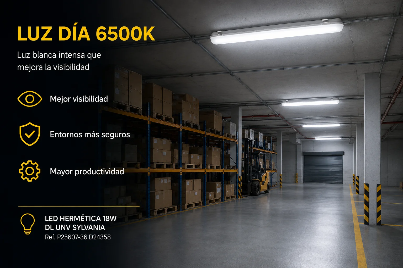 Led Hermetica 18W Dl Unv Sylvania Ref. P25607-36 D24358
