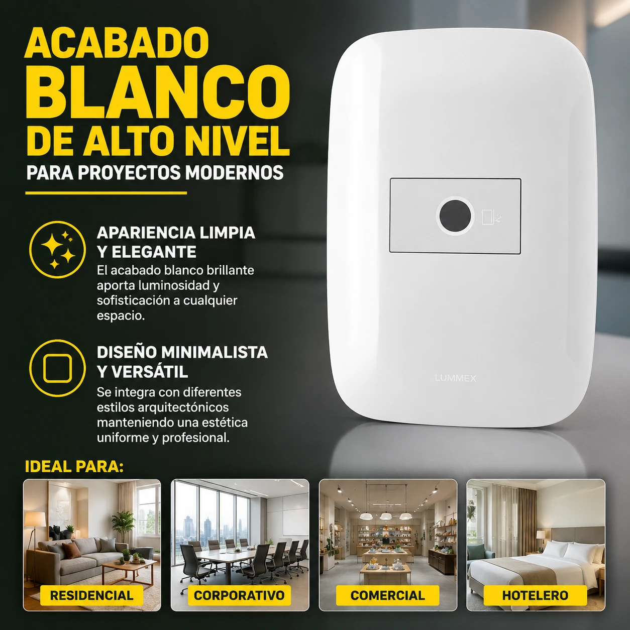 Salida Galica-2 Cordón Blanca- Legrand Gl2-060B 