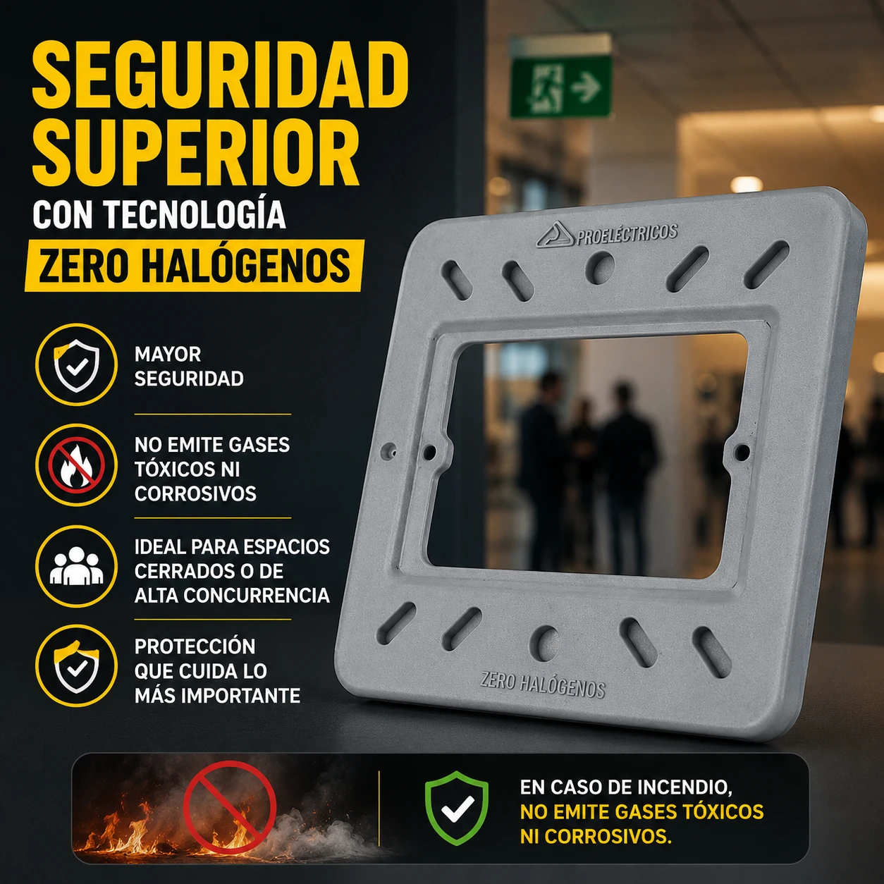 Suplemento Plastico Z.halogen Gris Proelectricos Ref. 1122E00145 