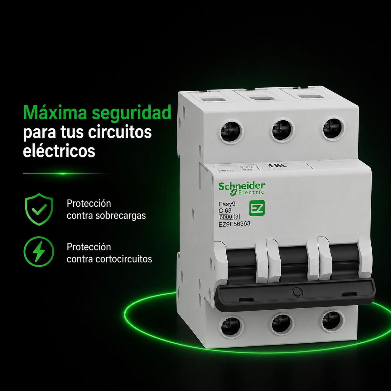 Taco Riel Schneider Easy9 3X63A 6Ka 230V Ref. Ez9F56363