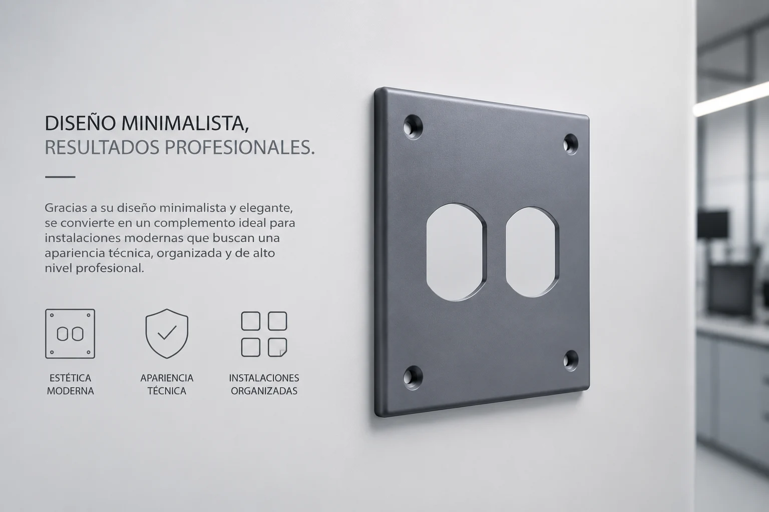 Tapa Metalica Lamina Toma Doble 2400 4×4″ Importado