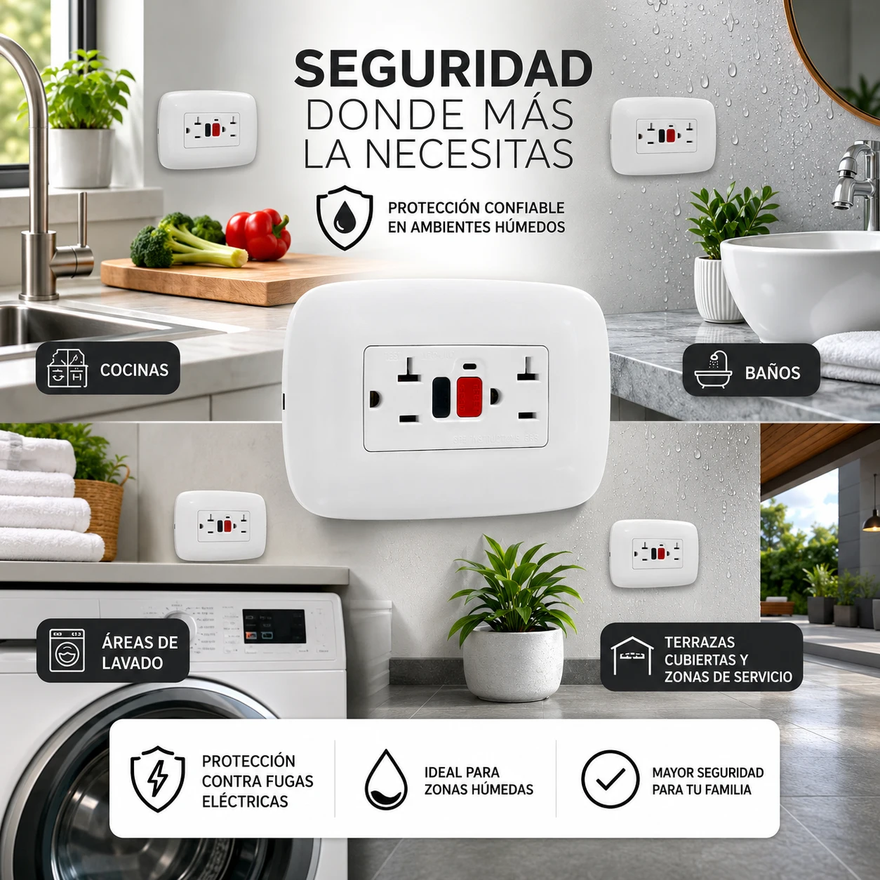Toma Doble Proteccion Falla A Tierra Galica 2 Legrand Ref. Gl2-303Bgf