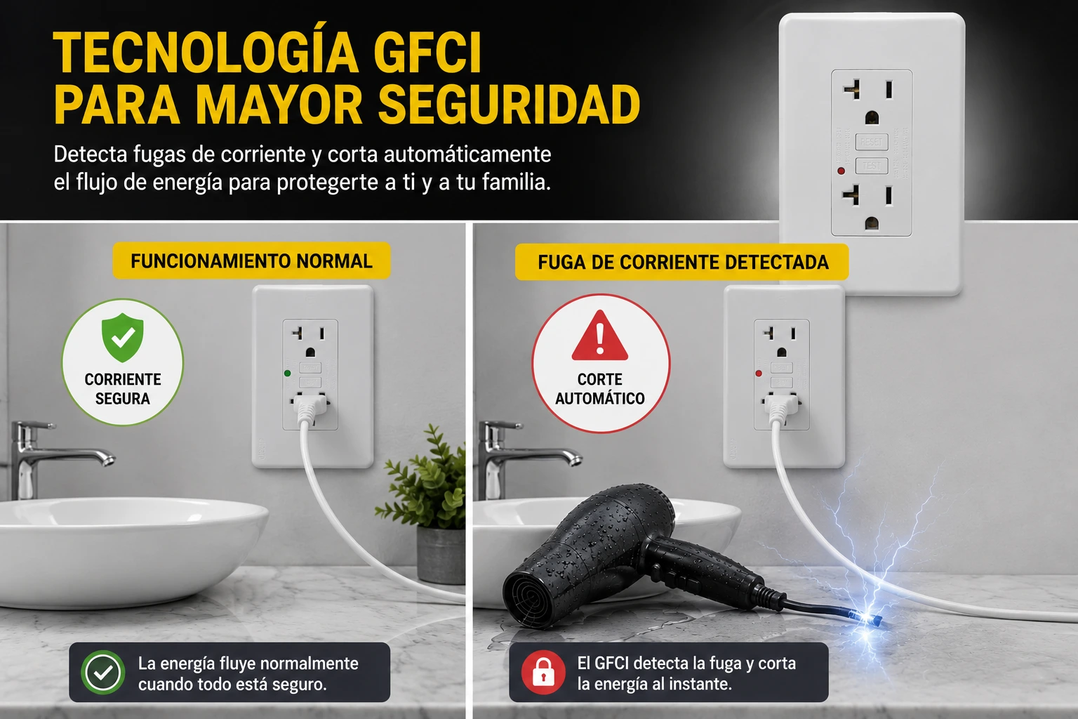 Tomacorriente Doble Gfci 20A Ultra Natural Blanco Ciles Ref. Pt144505Sb 