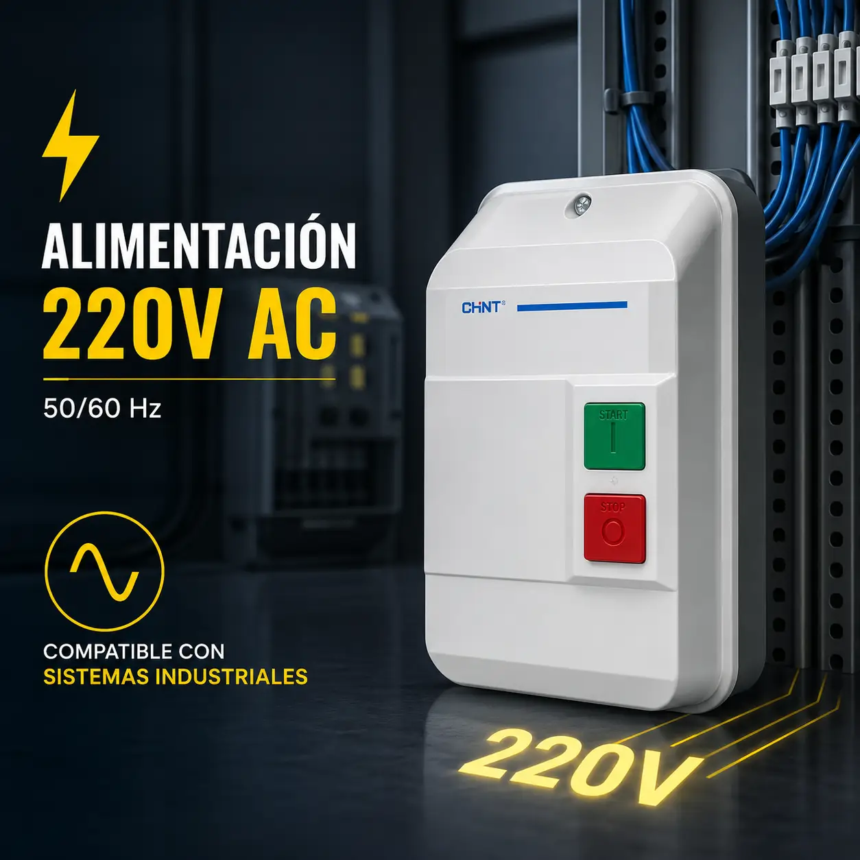 ARRANCADOR DIRECTO CHINT 3F 220V 9.0 – 13.0A – REF: NQ3-5.5P-13