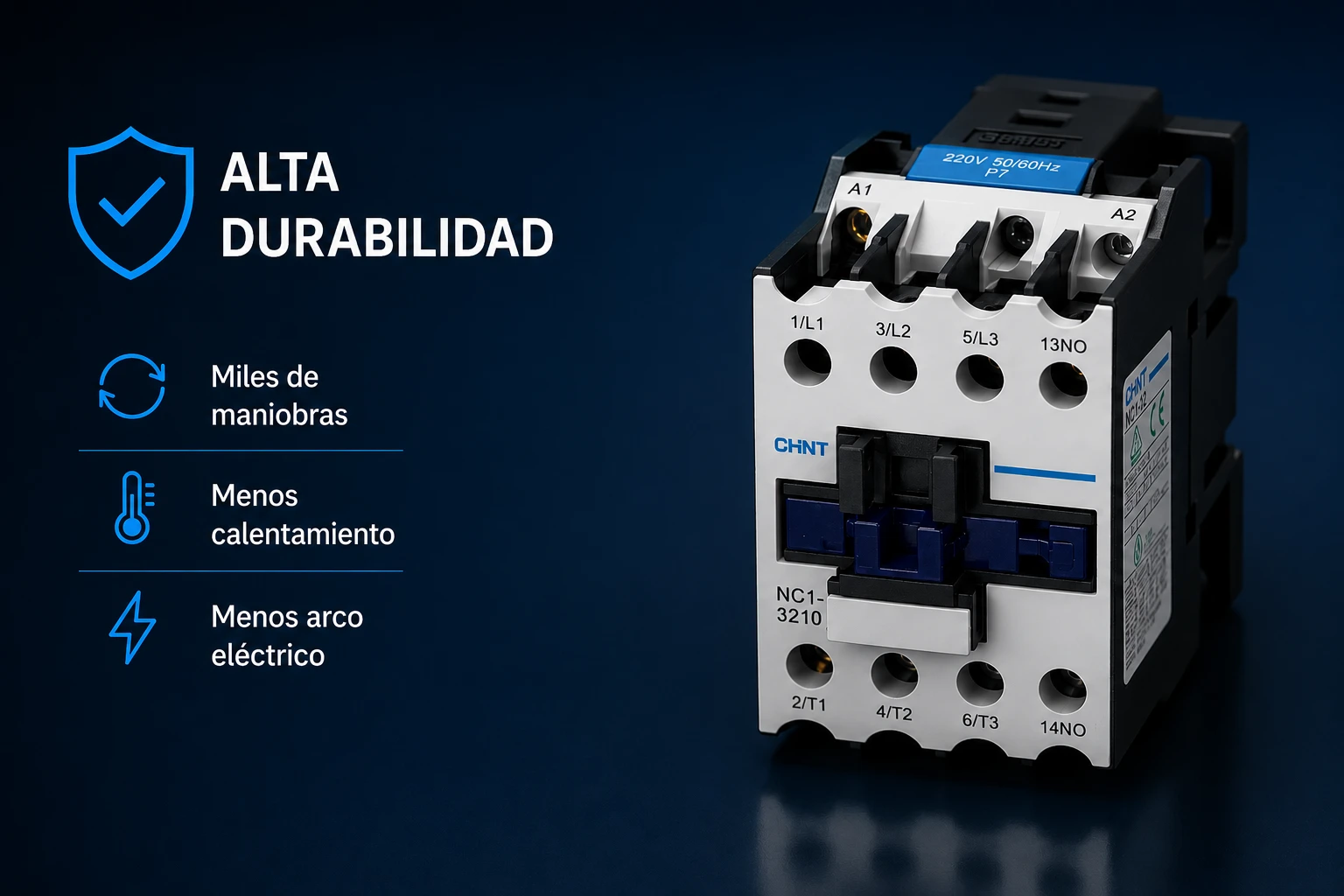 CONTACTOR CHINT 12Ac3-20Ac1 220V 1NA – REF_ NC1-12.10 