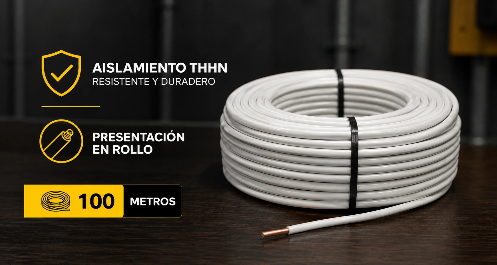 Alambre Thhn 12 Blanco Centelsa 200303 