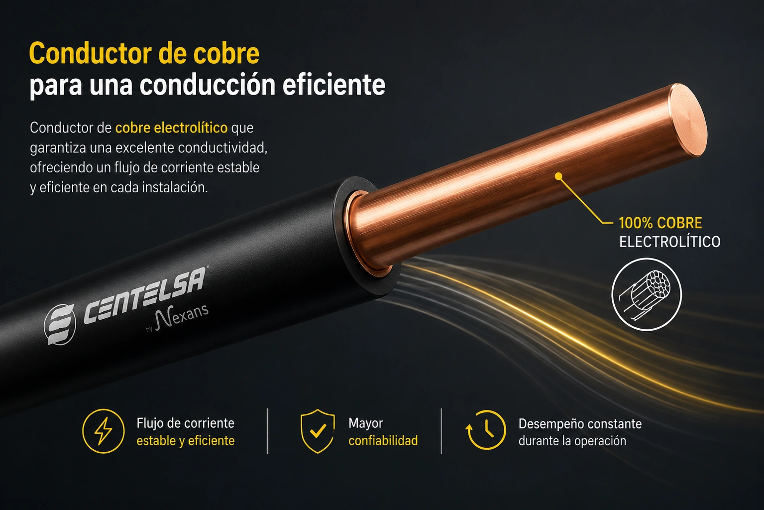 Alambre Thhn 12 Negro Centelsa 200303