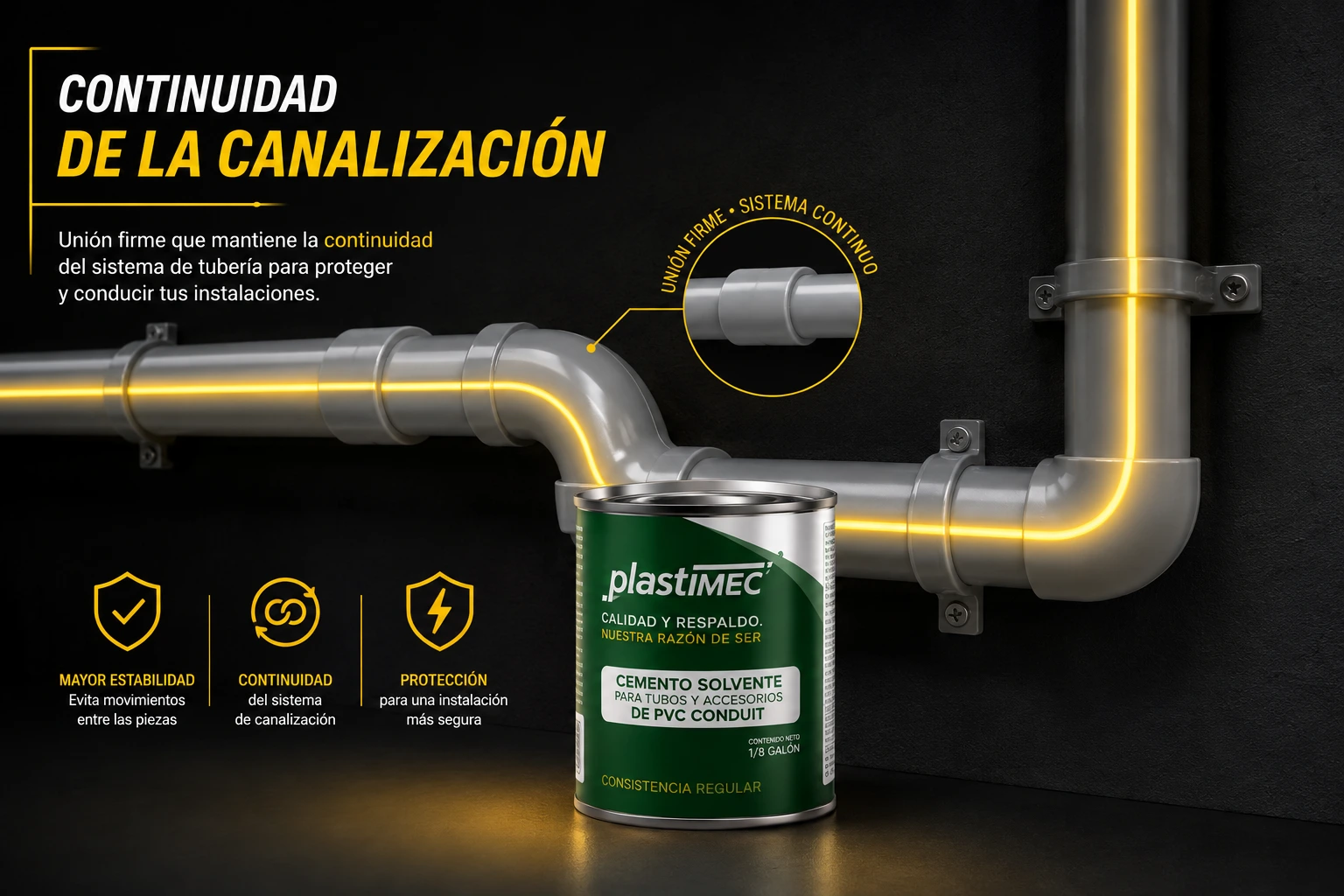 Soldadura Pvc Conduit Plastimec 1/4 Gl Sec 2Hr Plastimec C-12