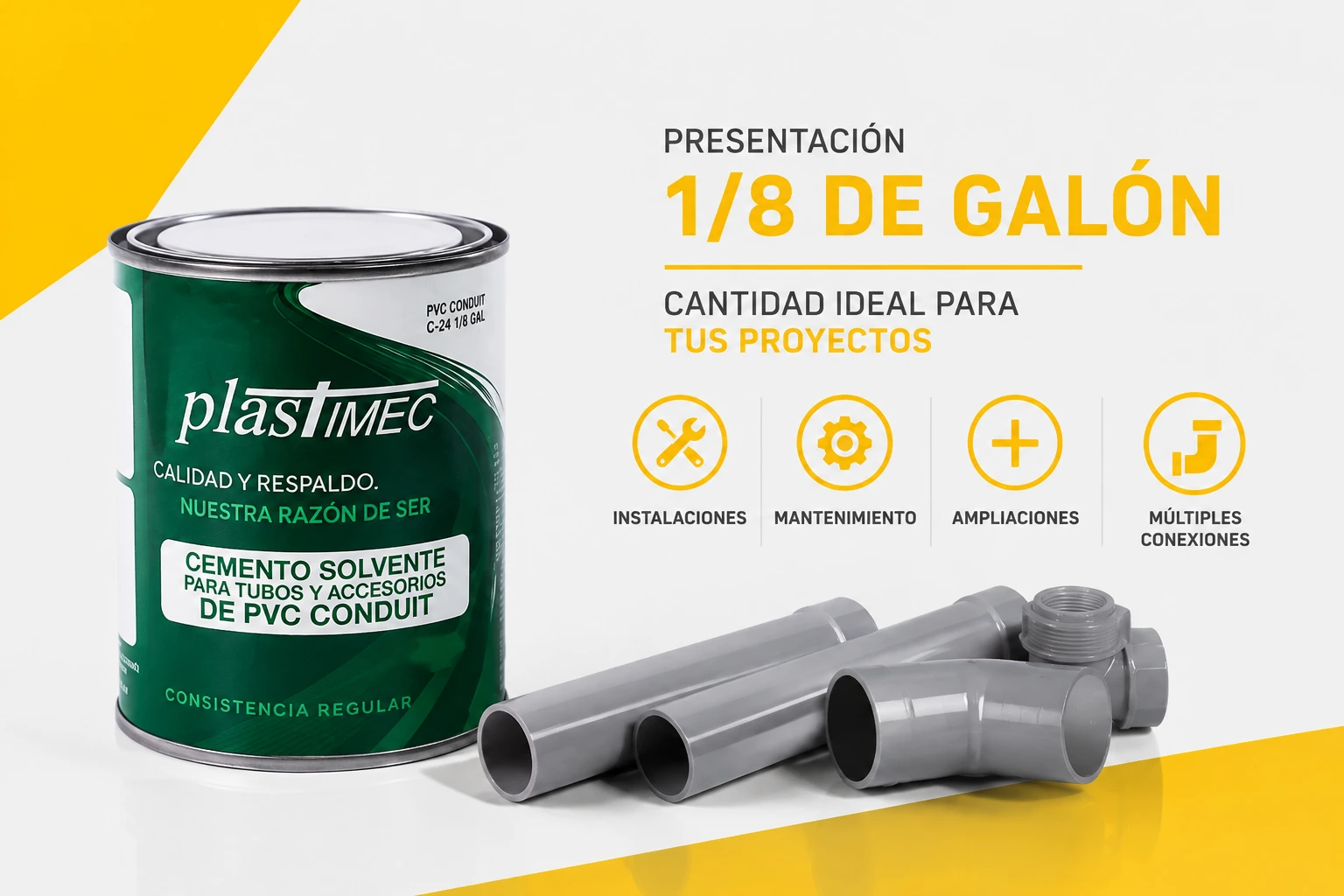 Soldadura Pvc Conduit Plastimec 1/8 Gl Sec 2Hr Plastimec C-24