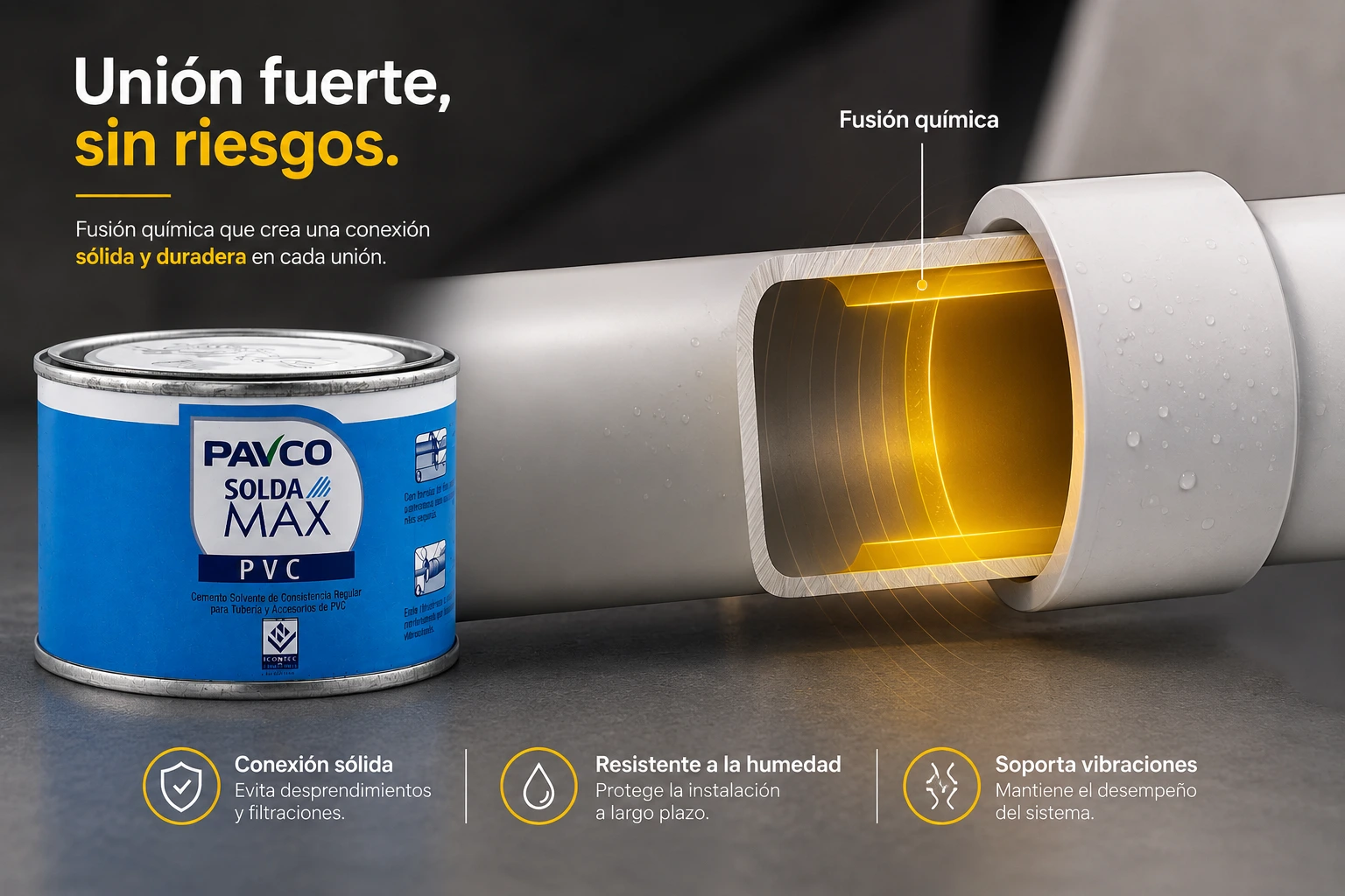 SOLDADURA PVC CONDUIT PAVCO 1_16 GL SEC 5min