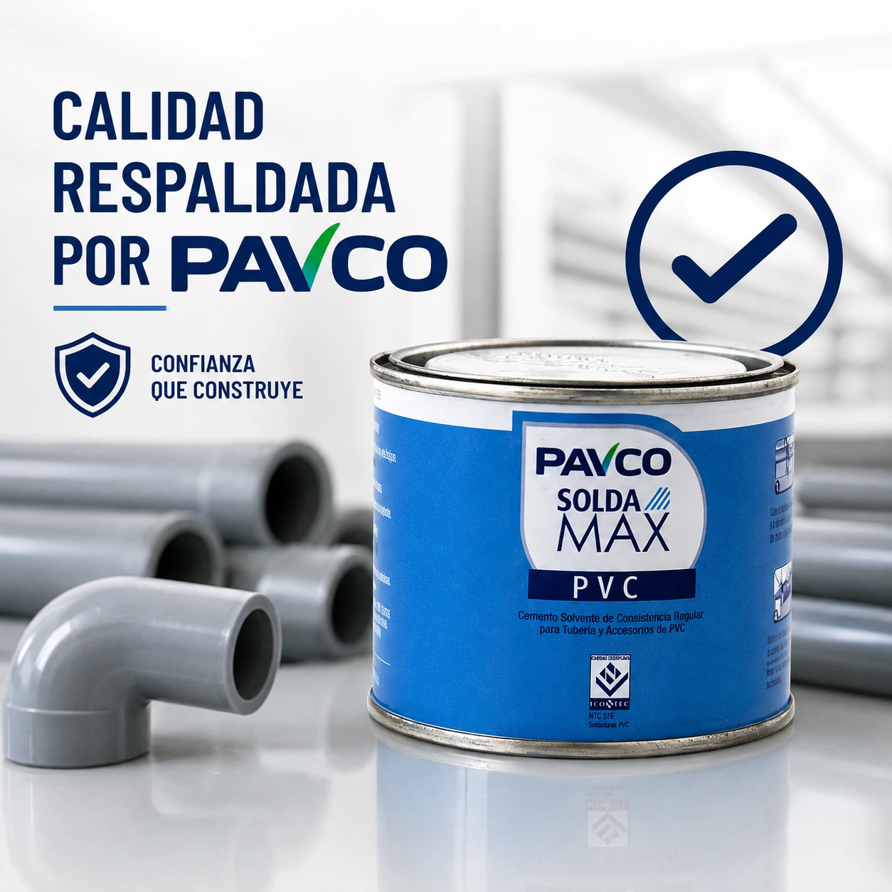 Soldadura PVC Conduit Pavco 1_16 galón seca 5 minutos ref. 2910002