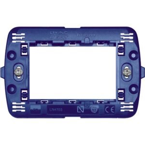 Soporte living Azul Light 3 modulos air planos BTicino ref. LN4703