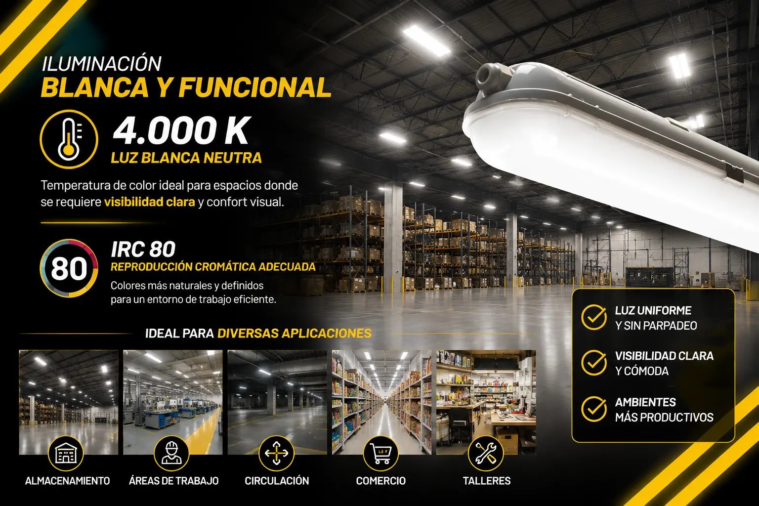 Led Hermética 36W- P25608-36 Sylvania