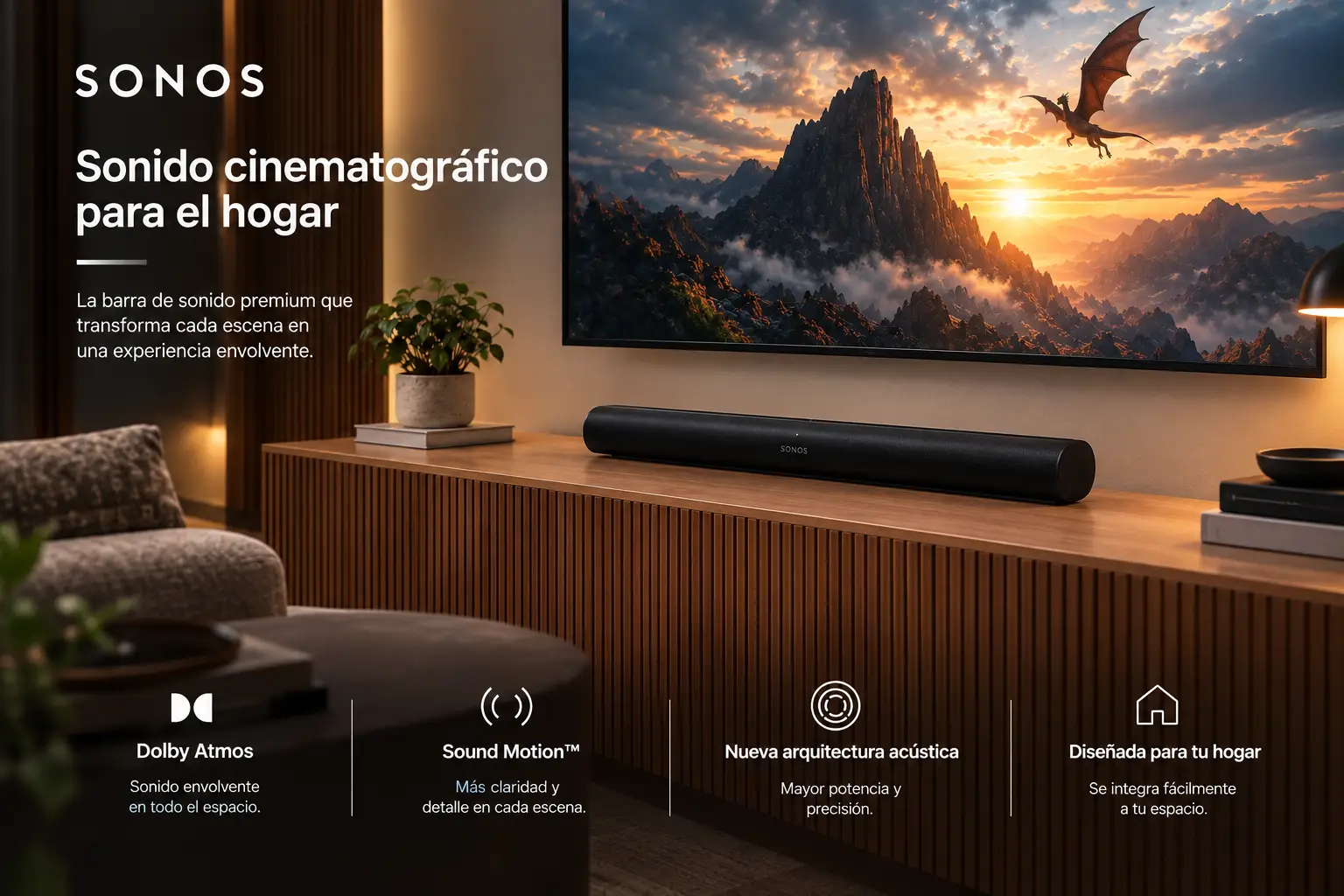 Sonos Arc Ultra Barra De Sonido Para Tv