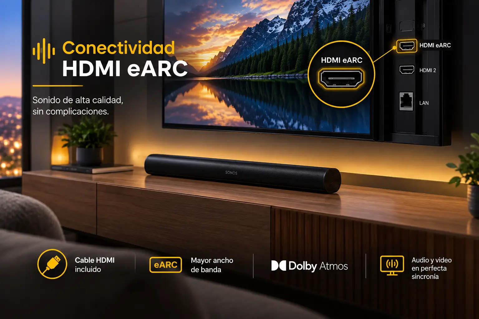 Sonos Arc Ultra Barra De Sonido Para Tv