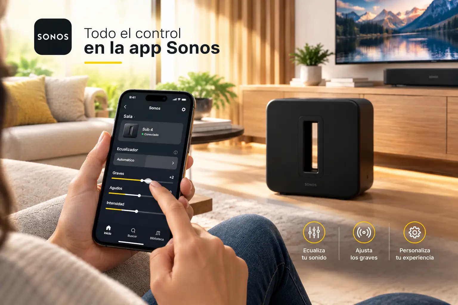 Sonos Sub 4 Subwoofer Inalámbrico Negro