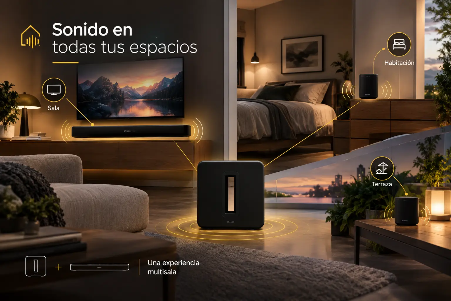 Sonos Sub 4 Subwoofer Inalámbrico Negro