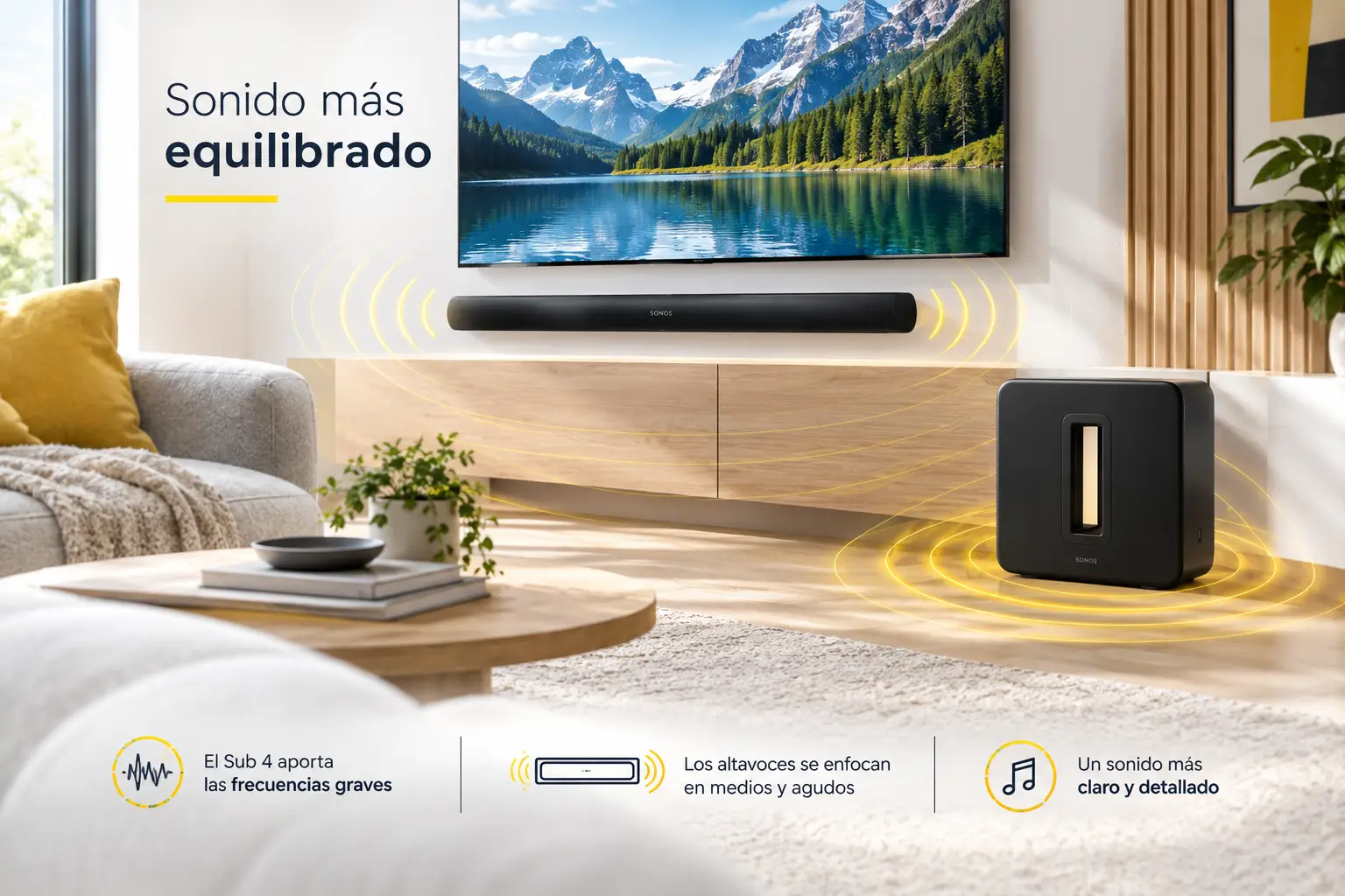 Sonos Sub 4 Subwoofer Inalámbrico Negro
